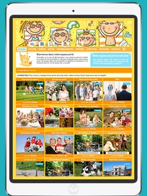 L'espace famille privé sur tablette