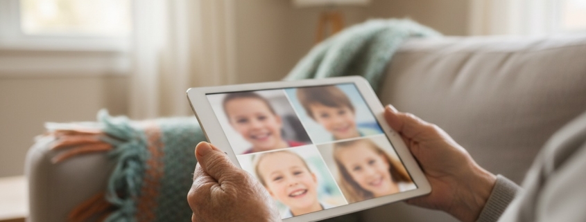 Grands-parents à distance : suivre la vie des petits-enfants en privé